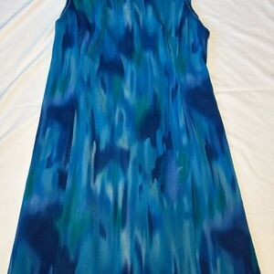 Ann Taylor Blue and Green Maxi Dress